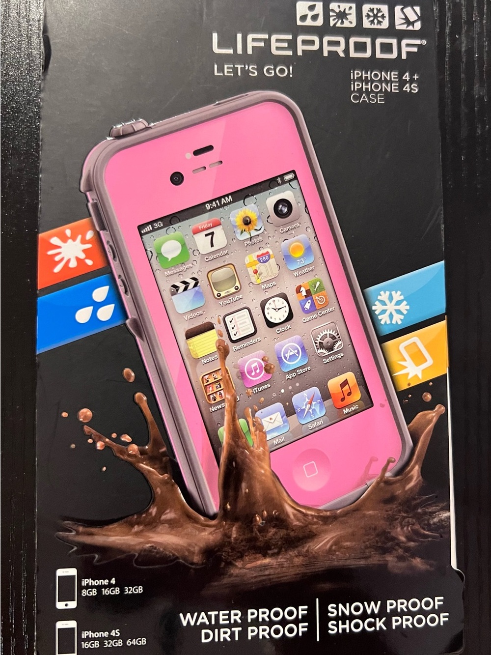 LifeProof Pink iPhone 4/4S Case - Waterproof, Dirtproof, Snowproof